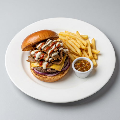 Donner Burger With Chips 