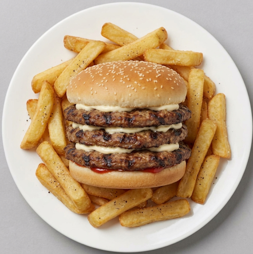 Plain Whoppa Burger With Chips 