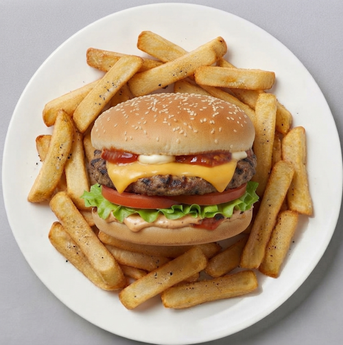 1/4 Lb Burger Deluxe With Chips 