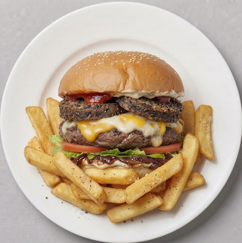 Scotsman Burger With Chips 