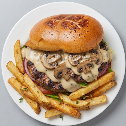 Mama Mias Beef Burger With Chips 
