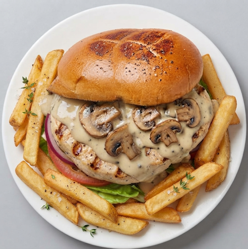 Mama Mias Chicken Burger With Chips 