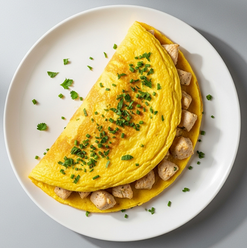 Chicken & Mushroom Omelette 