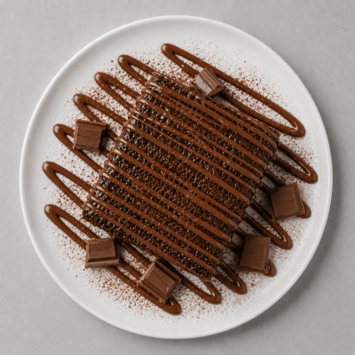 Chocolate Brownie & Chocolate Sauce 