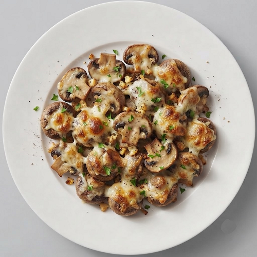 Garlic Mushrooms In Cheese Sauce 