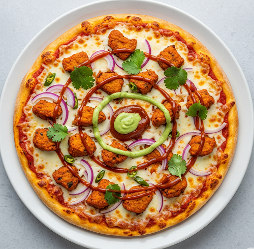 Chicken Pakora Pizza 